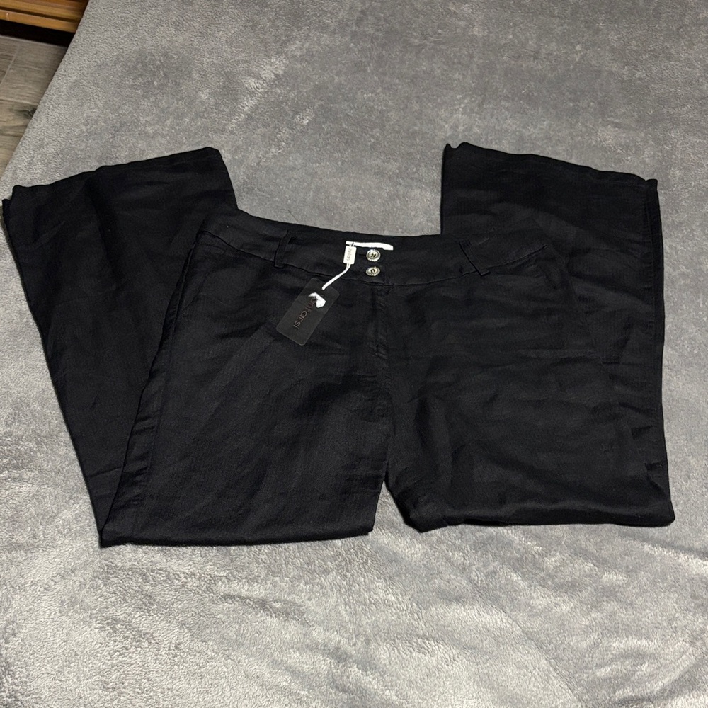 Vantarsi linen blend wide leg pants